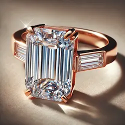 15 carat Baguette Diamond ring