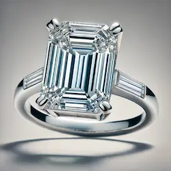 15 carat Emerald Diamond ring