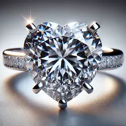 15 carat Heart Diamond ring